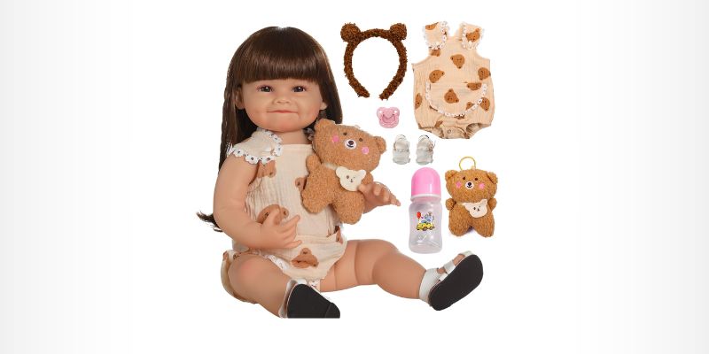 Bebê Reborn Menina Sorriso Urso - VXN